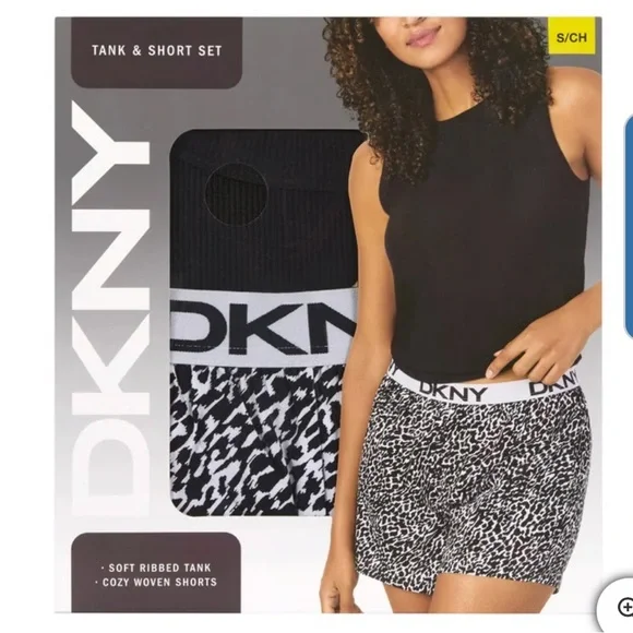 DKNY Women's Black and White Athletic Shorts - Picture 4 of 4